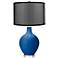 Hyper Blue Ovo Table Lamp with Organza Black Shade