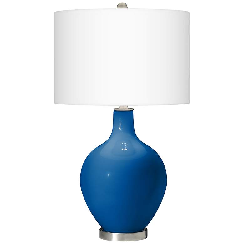 Image 3 Hyper Blue Ovo Table Lamp with USB Workstation Base more views