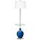 Hyper Blue Ovo Tray Table Floor Lamp by Color Plus