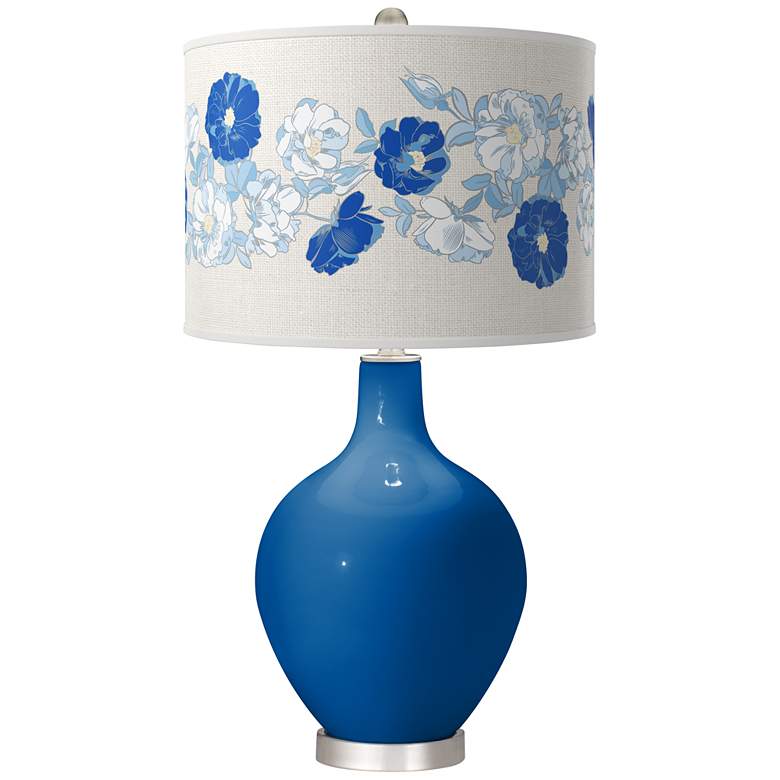 Image 1 Hyper Blue Rose Bouquet Ovo Table Lamp