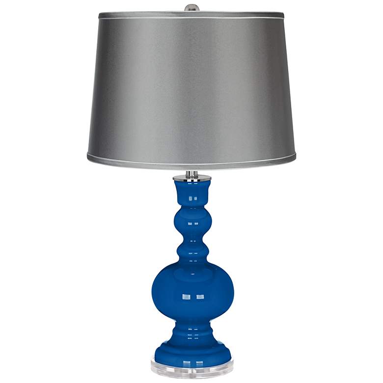 Image 1 Hyper Blue - Satin Charcoal Shade Apothecary Table Lamp