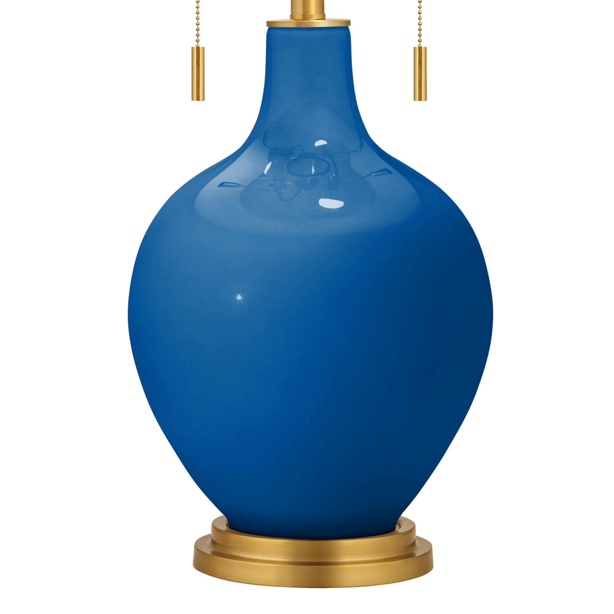 Image 3 Hyper Blue Toby Brass Accents Table Lamp more views