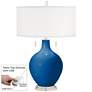 Hyper Blue Toby Table Lamp with Dimmer