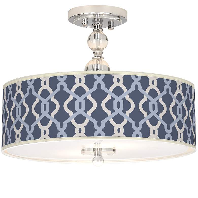 Image 1 Hyper Links Vista Giclee 16"W Semi-Flush Ceiling Light