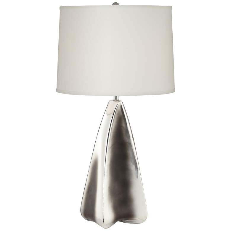 Image 1 Hypnotic Brushed and Black Chrome Pyramid Table Lamp