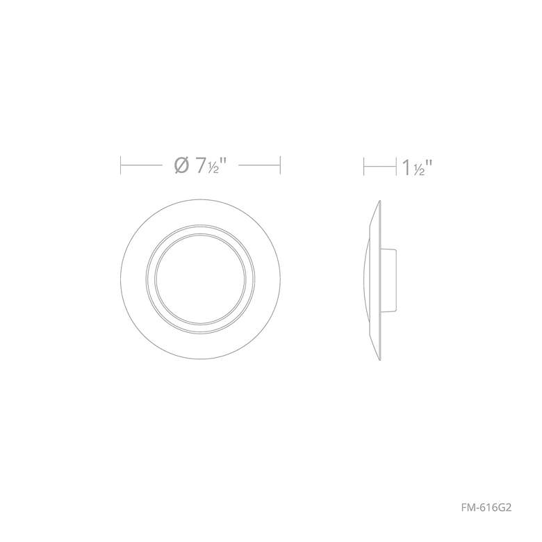 Image 6 I Can't Believe It's Not Recessed 1.5"H x 7.5"W 1-Light Flush in White more views