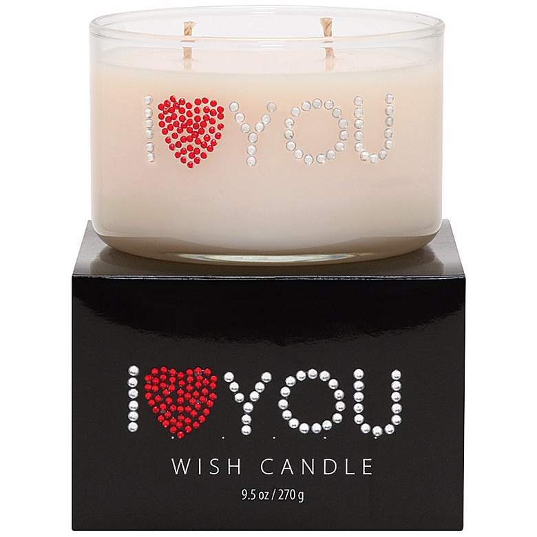 Image 1 I Heart You Hand-Jeweled Wish Candle