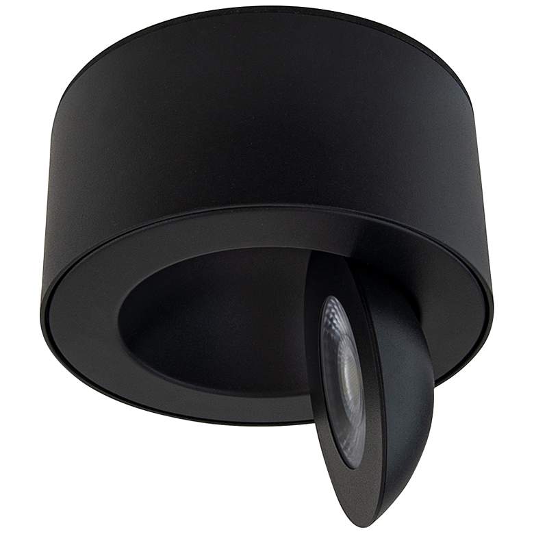 Image 3 I Spy 3.25 inchH x 5 inchW 1-Light Outdoor Flush Mount in Black more views