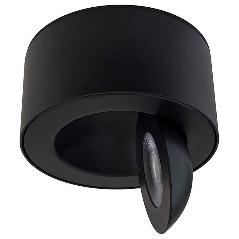 Image 4 I Spy 3.25 inchH x 5 inchW 1-Light Outdoor Flush Mount in Black more views