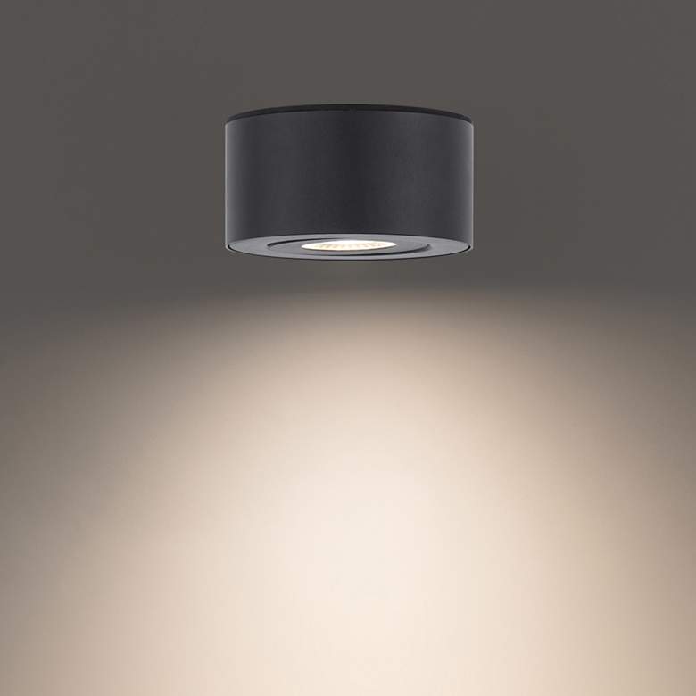 Image 1 I Spy 3.25"H x 5"W 1-Light Outdoor Flush Mount in Black
