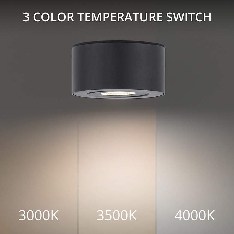 Image 4 I Spy 3.25"H x 5"W 1-Light Outdoor Flush Mount in Black more views