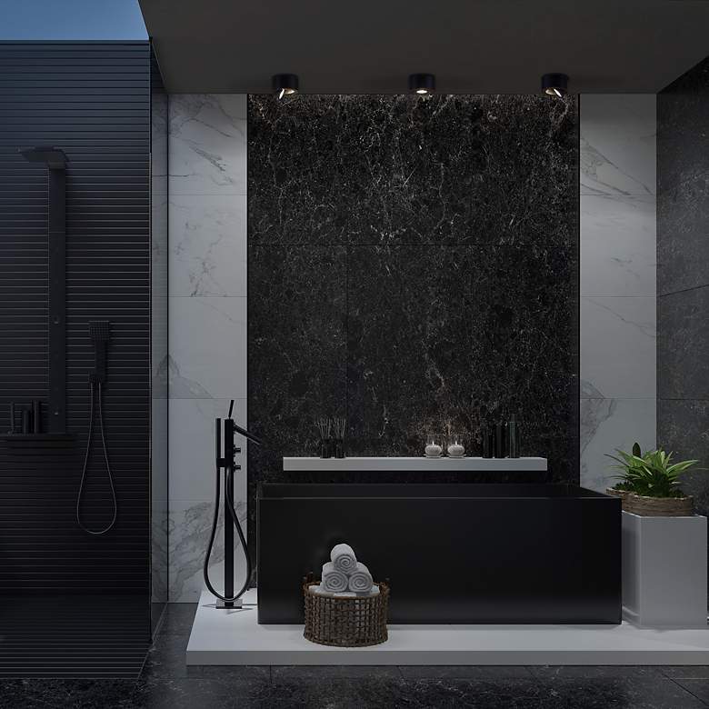 Image 7 I Spy 3.25"H x 5"W 1-Light Outdoor Flush Mount in Black more views