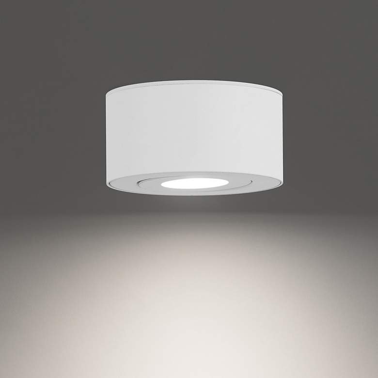 Image 1 I Spy 3.25"H x 5"W 1-Light Outdoor Flush Mount in White