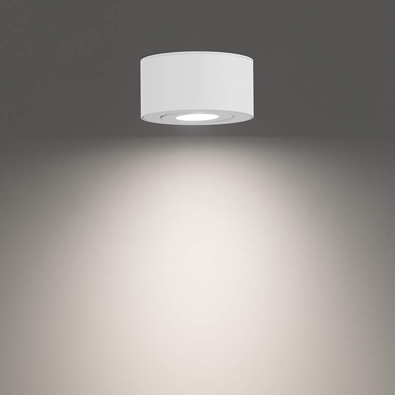 Image 4 I Spy 3.25"H x 5"W 1-Light Outdoor Flush Mount in White more views