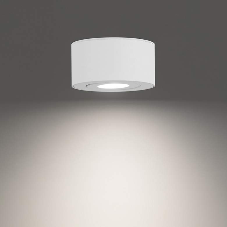 Image 1 I Spy 5" Wide White Metal LED Outdoor Ceiling/Wall Light