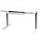 Ian 47 1/4"W White Adjustable Sit/Stand Desk with USB Port