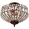 Ibeza 15" Wide Crystal Mocha 3-Light Ceiling Light