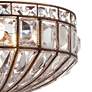 Ibeza 15" Wide Crystal Mocha 3-Light Ceiling Light