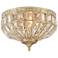 Ibeza 15" Wide Soft Gold Crystal Flushmount Ceiling Light