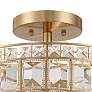 Ibeza 15"W Soft Gold Crystal Semi-Flushmount Ceiling Light
