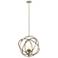 Ibis 22 1/2" Wide Polished Nickel and Brass 3-Light Pendant