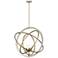 Ibis 30" Wide Polished Nickel and Brass 4-Light Pendant