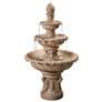 1_Ibiza 45" High 3-Tier Sandstone Floor Fountain