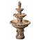 Ibiza 45" High 3-Tier Sandstone Floor Fountain