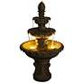 2_Ibiza 45" High 3-Tier Sandstone Floor Fountain more views