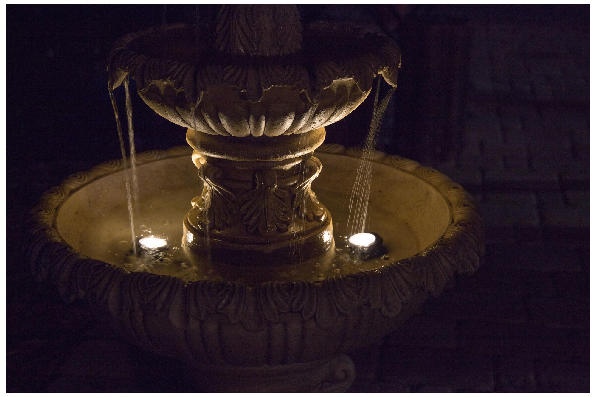 Ibiza 45" High 3-Tier Sandstone Floor Fountain