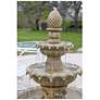 3_Ibiza 45" High 3-Tier Sandstone Floor Fountain more views