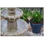 4_Ibiza 45" High 3-Tier Sandstone Floor Fountain more views