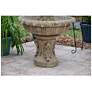 Ibiza 45" High 3-Tier Sandstone Floor Fountain