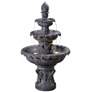 1_Ibiza 45" High 3-Tier Zinc Floor Fountain