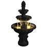 2_Ibiza 45" High 3-Tier Zinc Floor Fountain more views