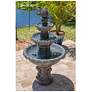 4_Ibiza 45" High 3-Tier Zinc Floor Fountain more views