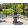 5_Ibiza 45" High 3-Tier Zinc Floor Fountain more views