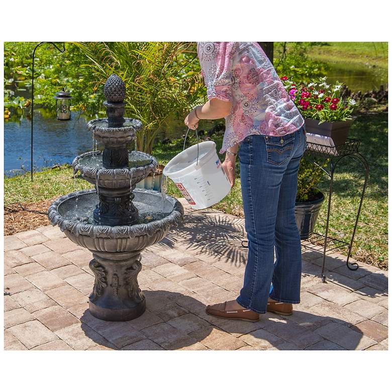 Image 6 Ibiza 45" High 3-Tier Zinc Floor Fountain more views