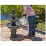 6_Ibiza 45" High 3-Tier Zinc Floor Fountain more views