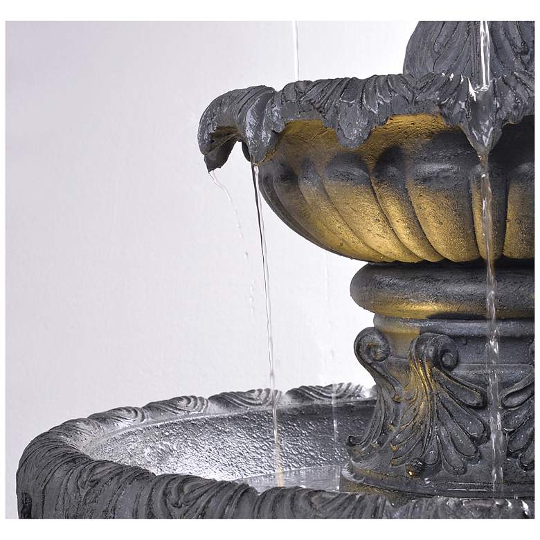 Image 7 Ibiza 45" High 3-Tier Zinc Floor Fountain more views