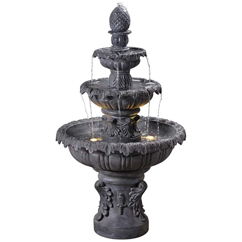 Image 1 Ibiza 46" High 3-Tiered Traditional Fountain