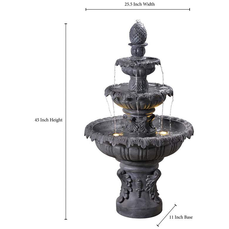 Image 2 Ibiza 46" High 3-Tiered Traditional Fountain more views