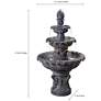 Ibiza 46" High 3-Tiered Traditional Fountain