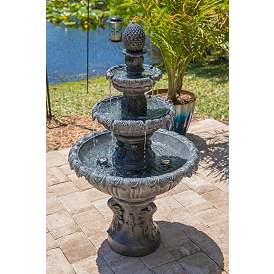 Image4 of Ibiza 46" High 3-Tiered Traditional Fountain more views