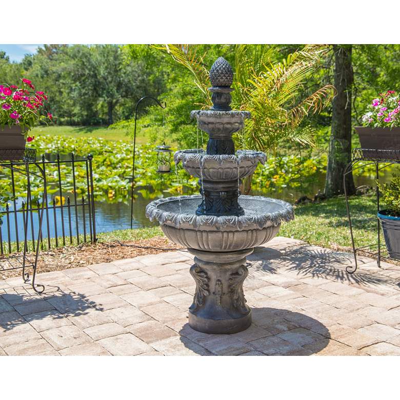 Image 5 Ibiza 46" High 3-Tiered Traditional Fountain more views