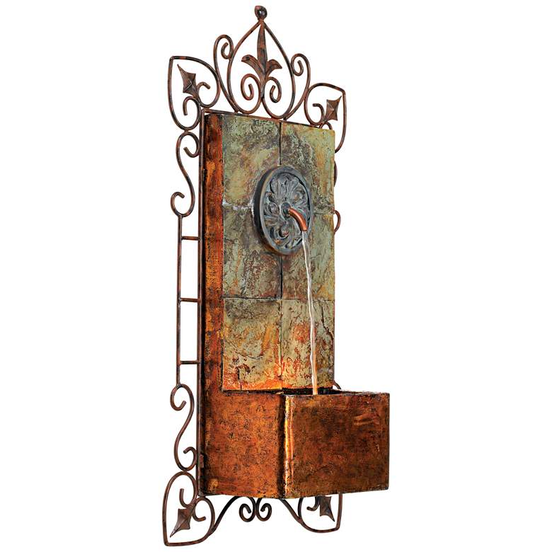 Image 5 Ibizi 33 inch High Iron Scroll Rustic Traditional Wall Fountain more views