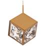 ICE Cube 7.88"H x 6.63"W 1-Light Mini-Pendant in Aged Brass