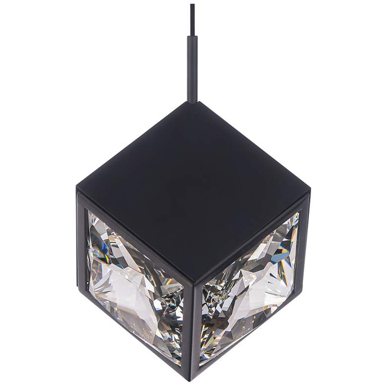 Image 1 ICE Cube 7.88 inchH x 6.63 inchW 1-Light Mini-Pendant in Black