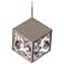ICE Cube 7.88"H x 6.63"W 1-Light Mini-Pendant in Brushed Nickel