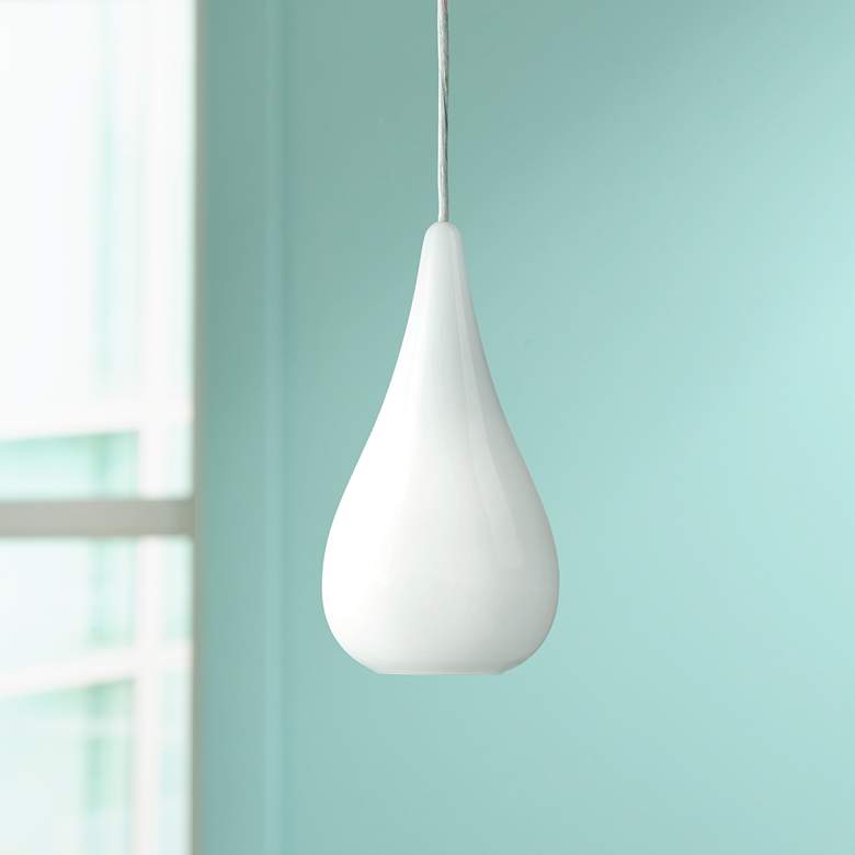 Image 1 Ice Drop 6 1/4" Wide Opal Glass Mini Pendant Light